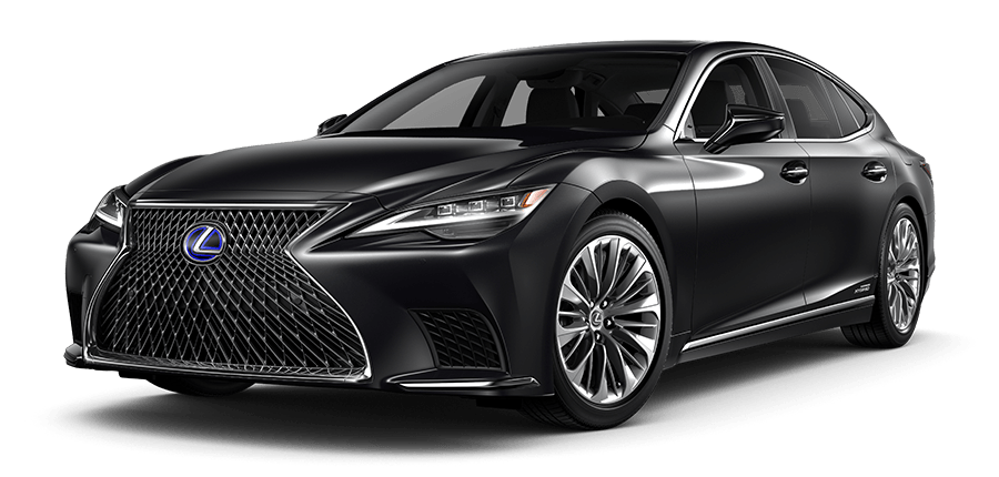 Exterior of the Lexus LS Hybrid shown in Caviar | Lexus of Akron Canton in Akron OH