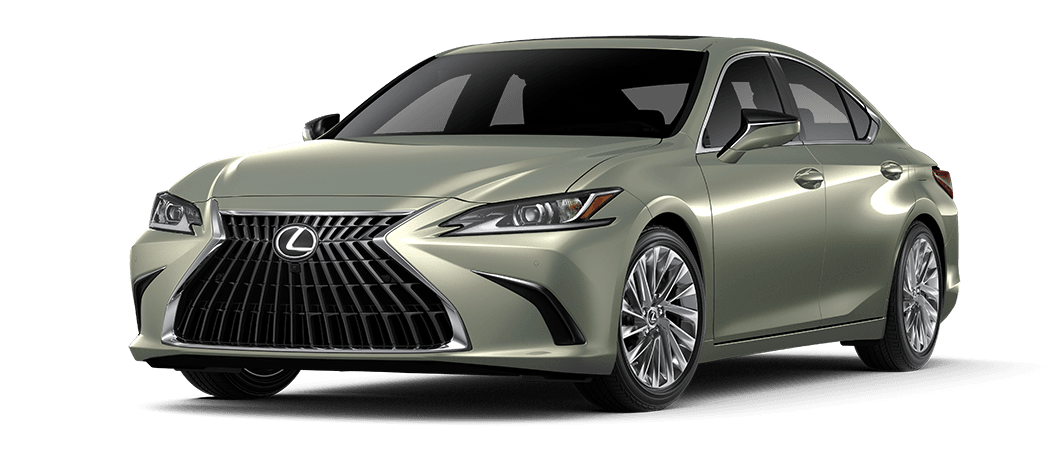 Exterior of the Lexus ES 250 Ultra Luxury AWD shown in Sunlit Green. | Lexus of Akron Canton in Akron OH