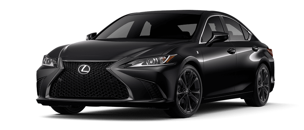 Exterior of the Lexus ES 350 F SPORT shown in Caviar. | Lexus of Akron Canton in Akron OH