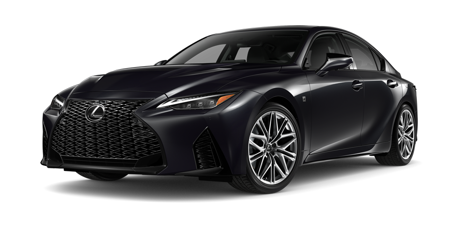 Exterior of the Lexus IS 500 F SPORT Performance Premium shown in Caviar | Lexus of Akron Canton in Akron OH