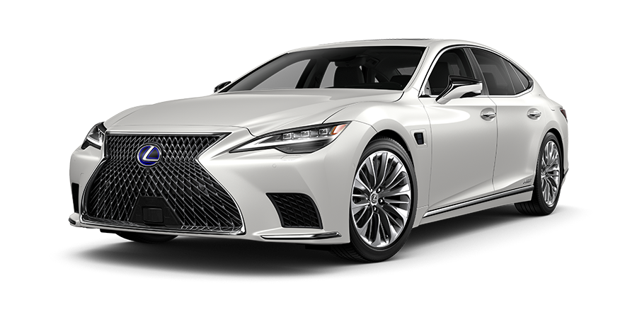 Exterior of the Lexus LS Hybrid shown in Caviar. | Lexus of Akron Canton in Akron OH