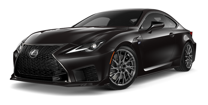 Exterior of the Lexus RC F shown in Caviar. | Lexus of Akron Canton in Akron OH