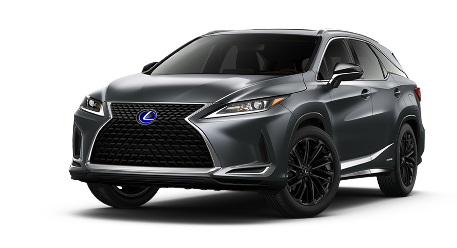 Exterior of the Lexus RXhL AWD Black Line Special Edition shown in Cloudburst Gray. | Lexus of Akron Canton in Akron OH