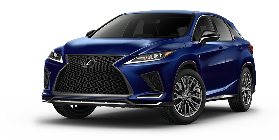 Exterior of the Lexus RX F SPORT shown in Nightfall Mica. | Lexus of Akron Canton in Akron OH