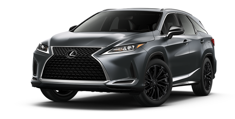 Exterior of the Lexus RXL Black Line Special Edition shown in Cloudburst Gray. | Lexus of Akron Canton in Akron OH