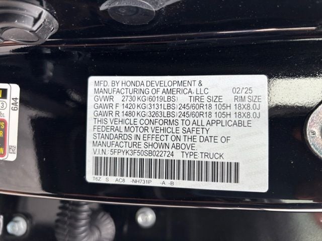 2025 Honda Ridgeline RTL