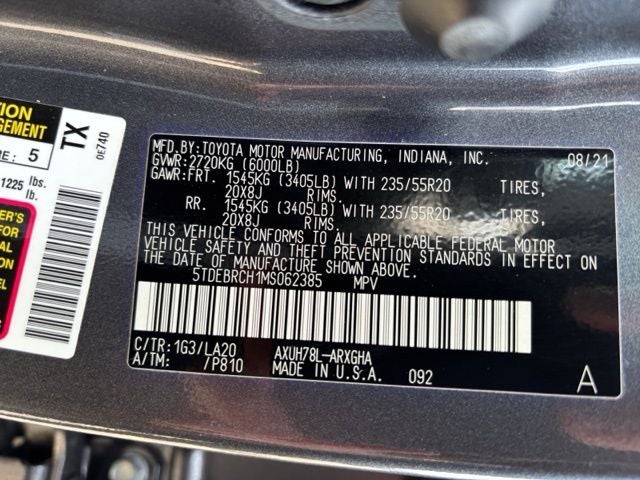 2021 Toyota Highlander Hybrid Platinum