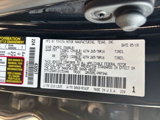 2018 Toyota Tacoma TRD Pro V6
