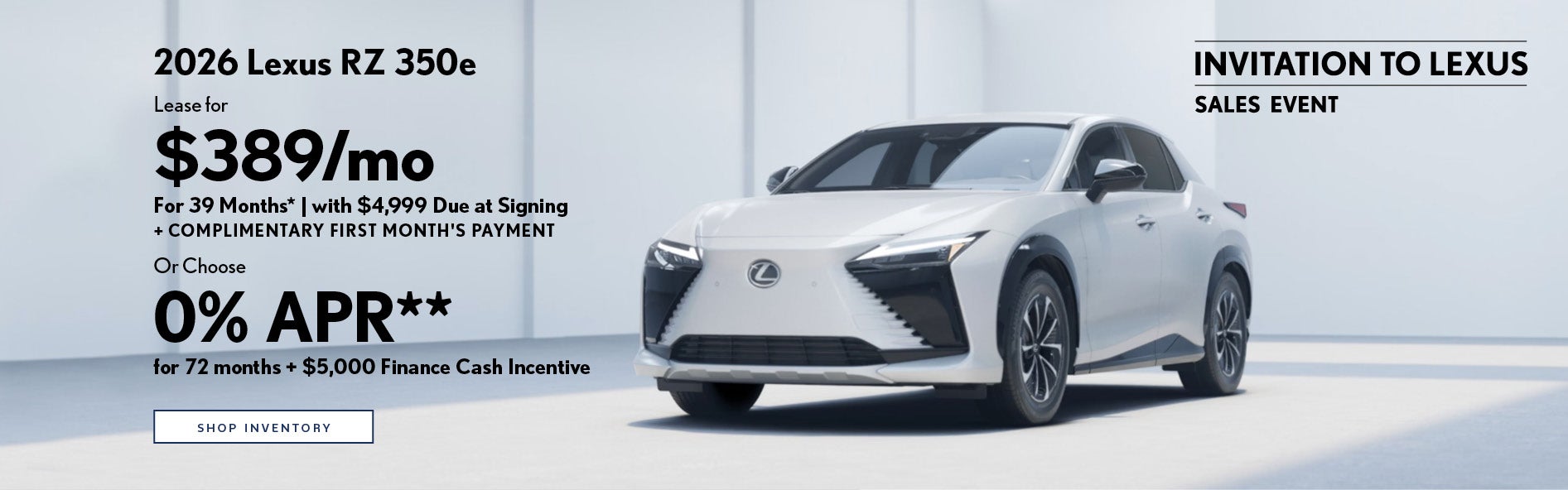  Lexus RZ Offer